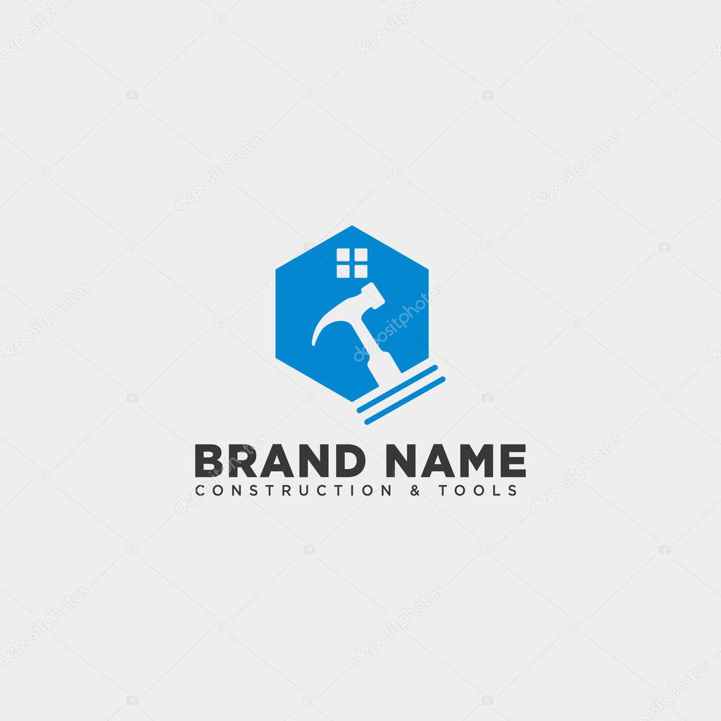 Construction tools logo template vector illustration icon element isolated - vector