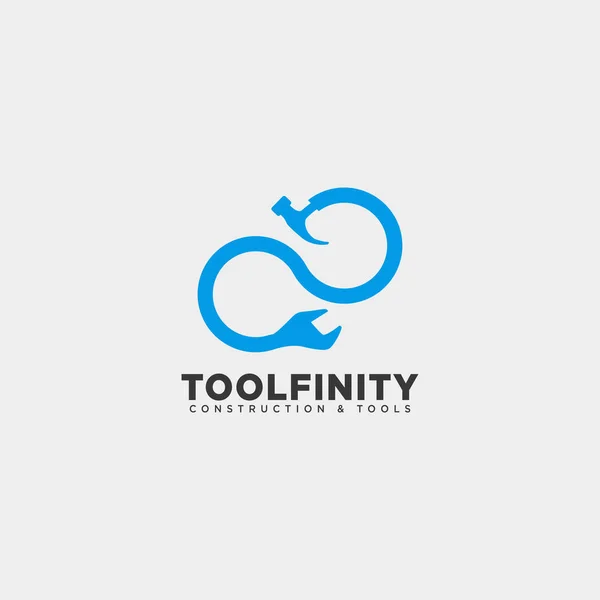 Infinity Bouw Tools Logo Vector Illustratie Pictogram Element Sjabloon Geïsoleerd — Stockvector