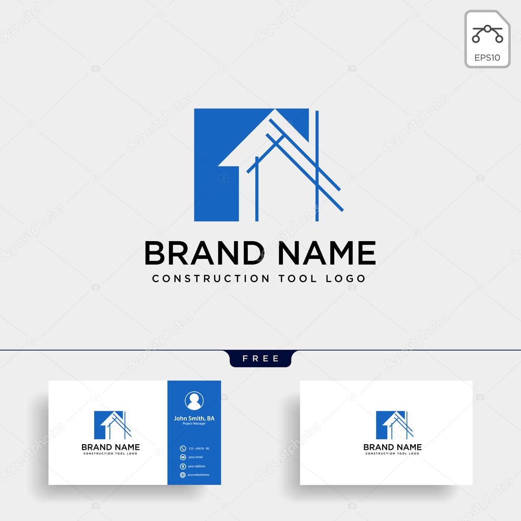 Construction tools logo template vector illustration icon element isolated - vector