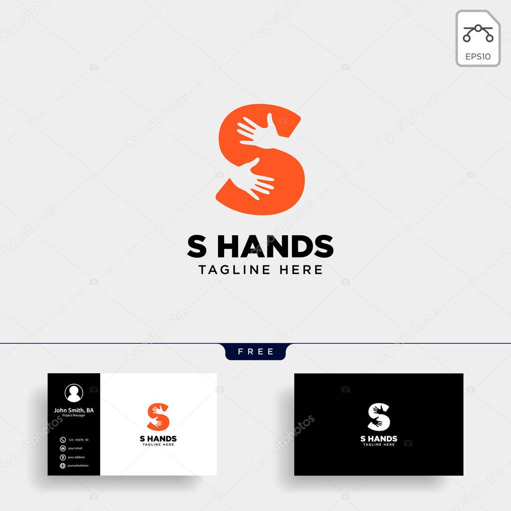 Minimal s letter, initial hand logo template vector illustration icon element isolated - vector