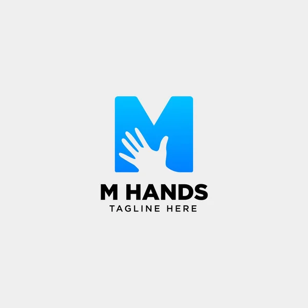 minimal M letter, initial hand logo template vector illustration icon element isolated - vector