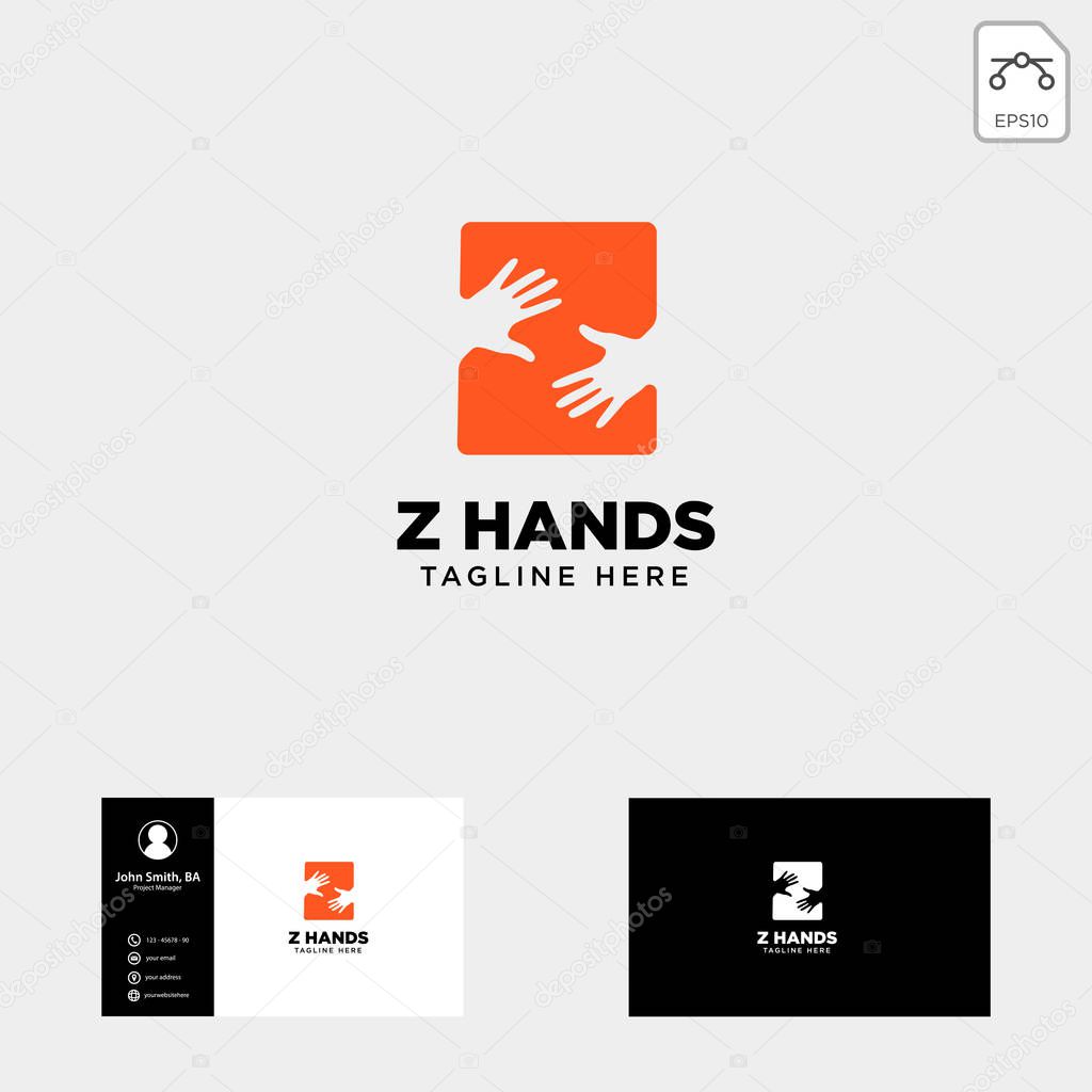 Minimal z letter, initial hand logo template vector illustration icon element isolated - vector
