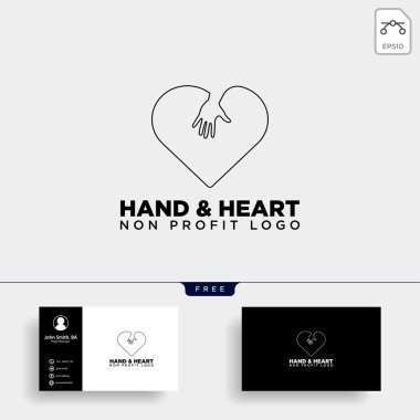 bakım vermek kalp logo şablonu vektör illüstrasyon simge eleman izole aşk - vektör