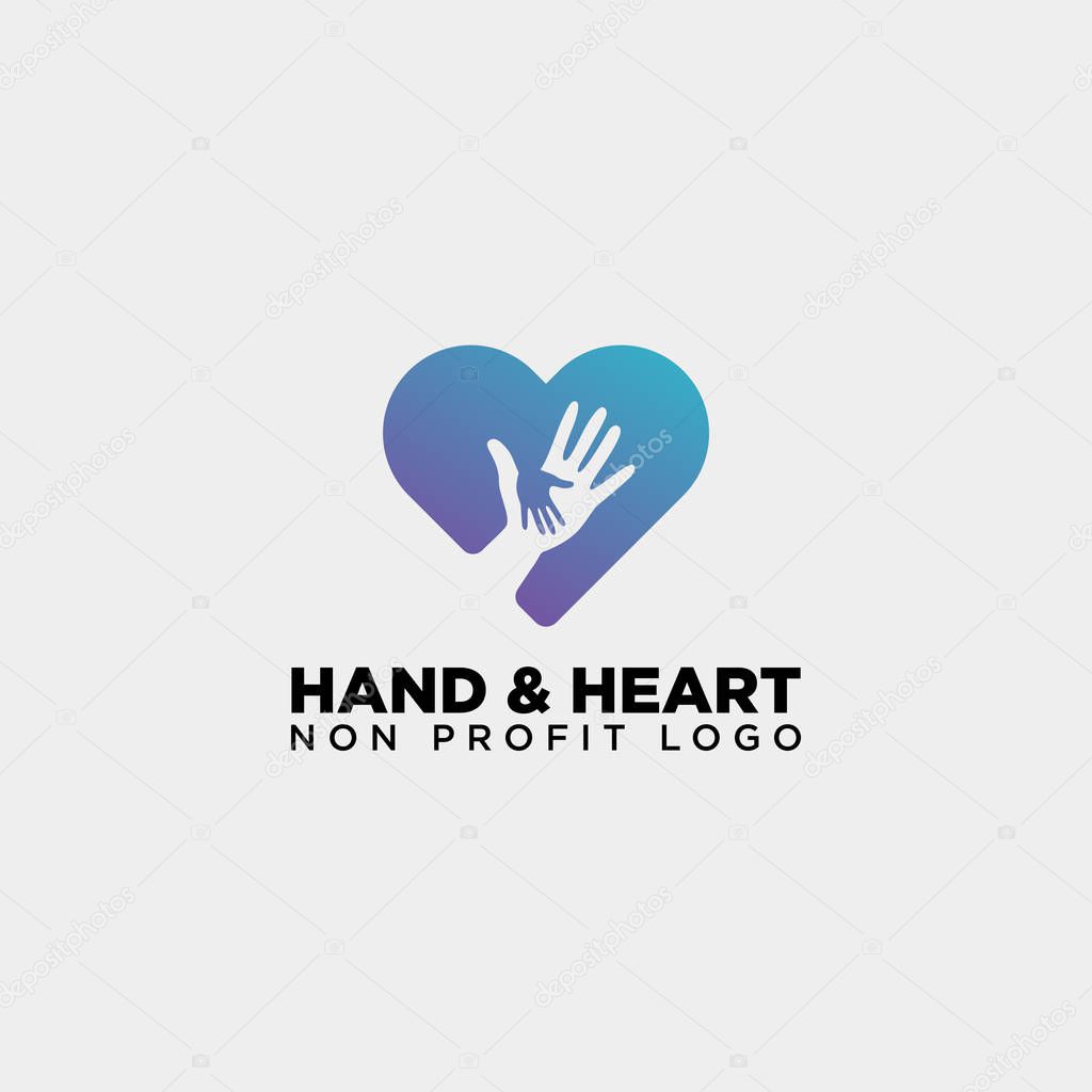 Love care give heart logo template vector illustration icon element isolated - vector