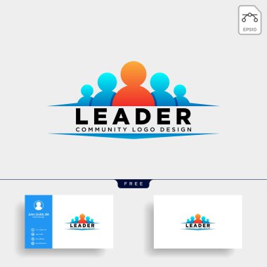 topluluk insan logo şablonu vektör illüstrasyon simge eleman izole - vektör