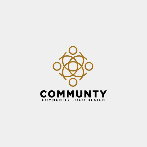 コミュニティ人間ロゴ テンプレート ベクトル イラスト アイコン要素分離 ベクトル — ストックベクタ