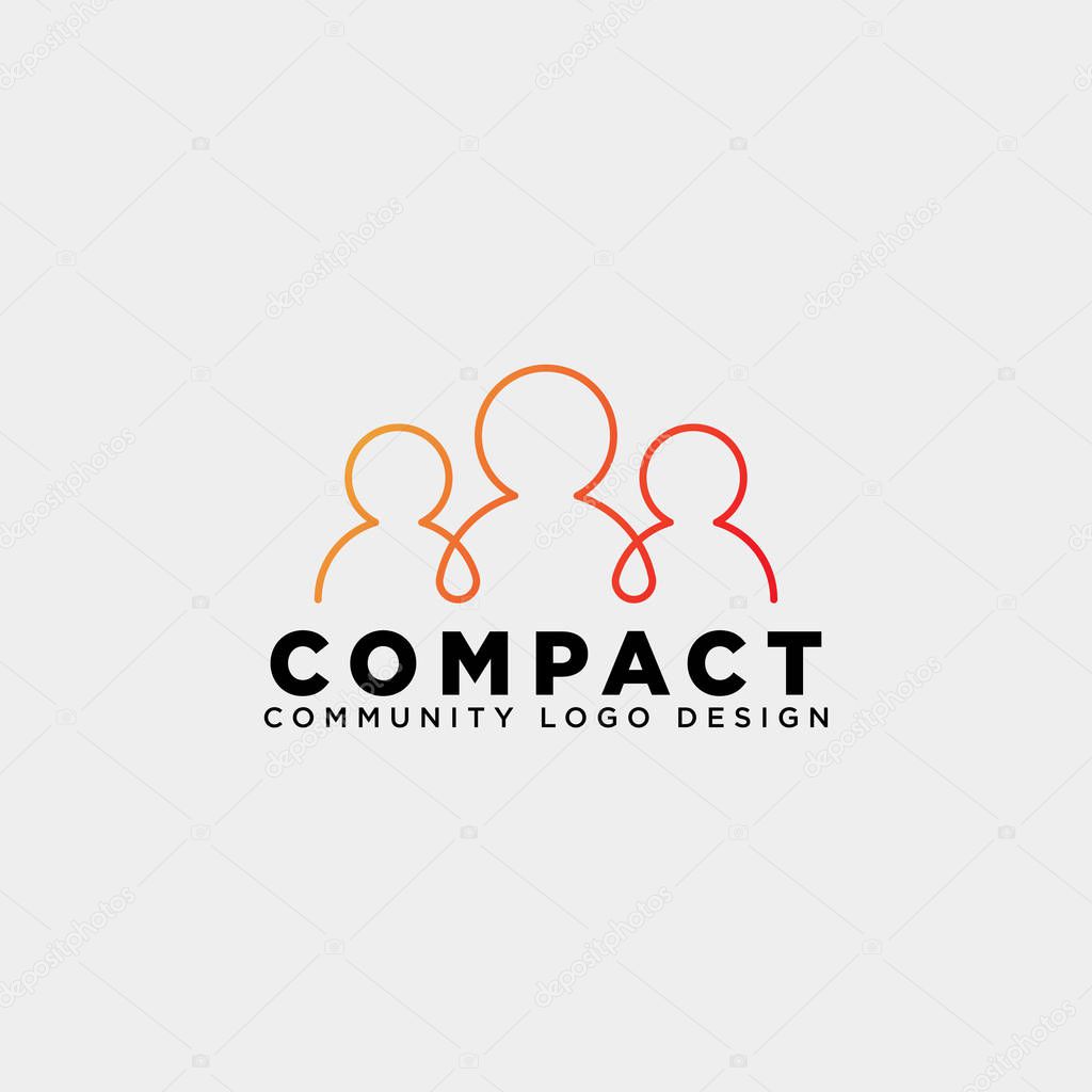 community human logo template vector illustration icon element isolated - vector