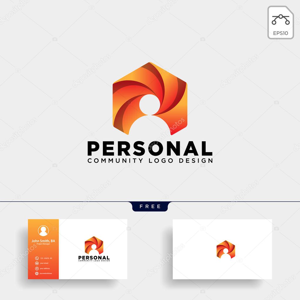 Community human logo template vector illustration icon element isolated - vector