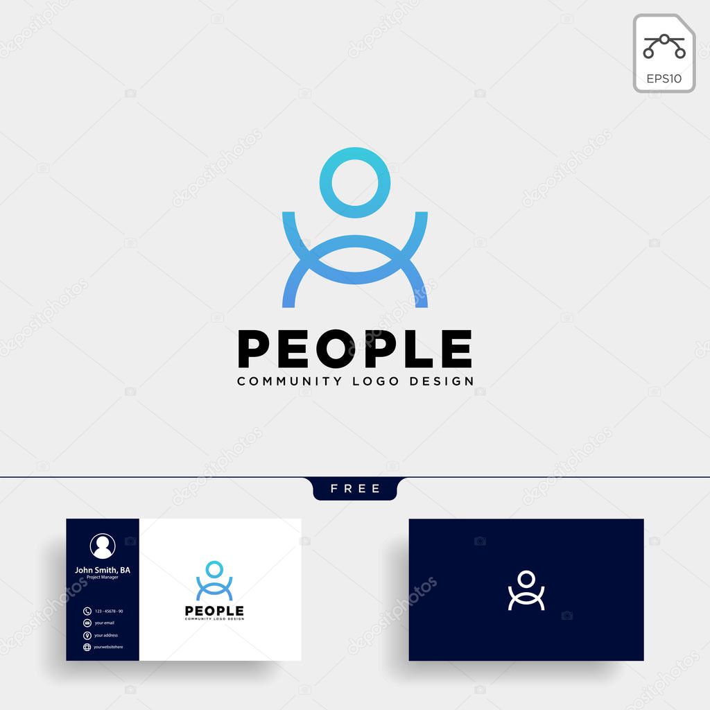 Community human logo template vector illustration icon element isolated - vector