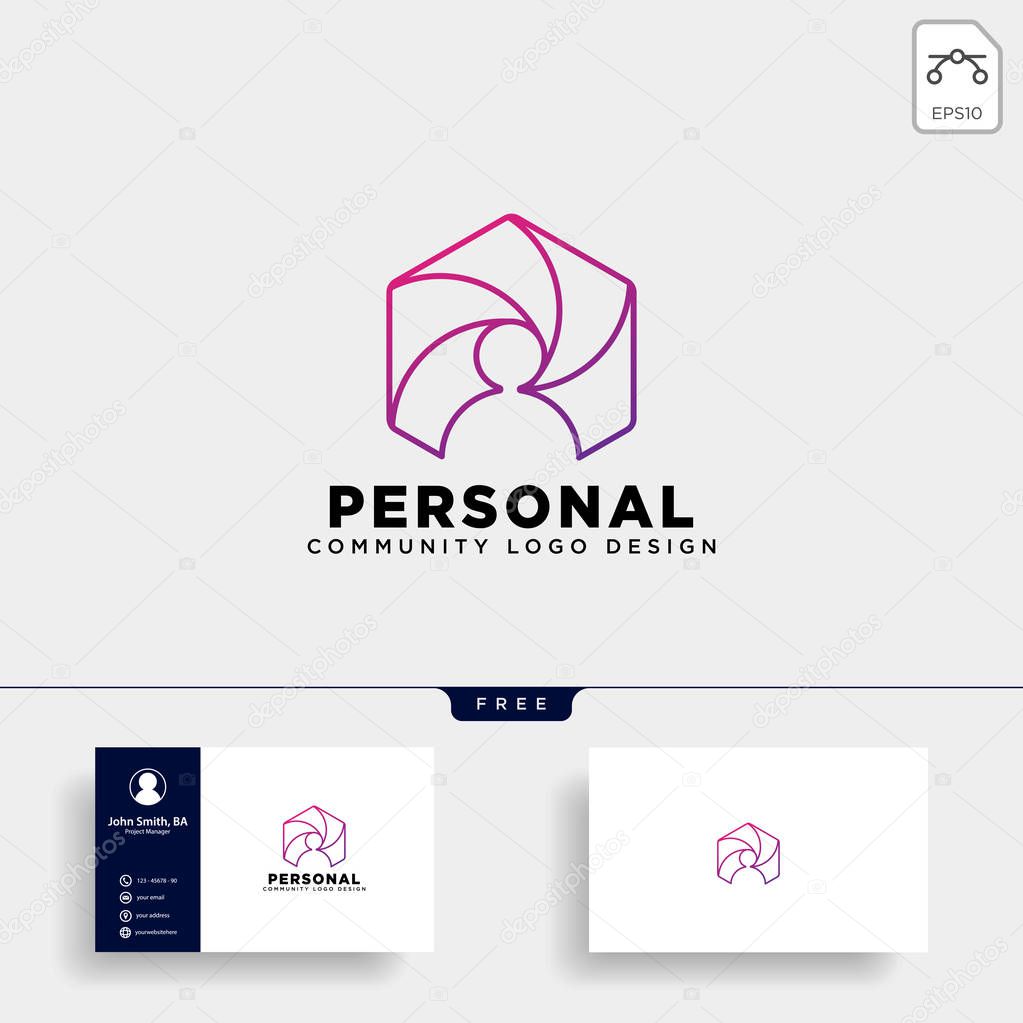 Community human logo template vector illustration icon element isolated - vector