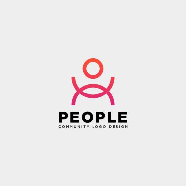 topluluk insan logo şablonu vektör illüstrasyon simge eleman izole