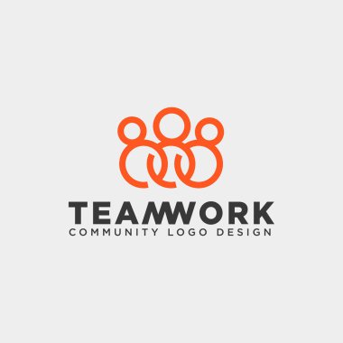 topluluk insan logo şablonu vektör illüstrasyon simge eleman izole