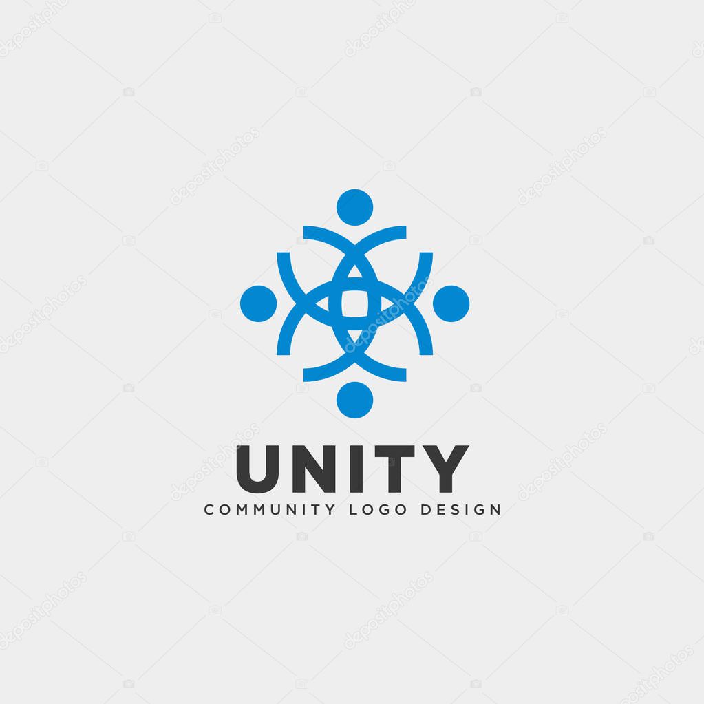 Community human logo template vector illustration icon element isolated - vector