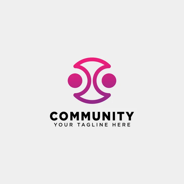 Comunidade logotipo humano modelo vetor ilustração ícone elemento isolado — Vetor de Stock