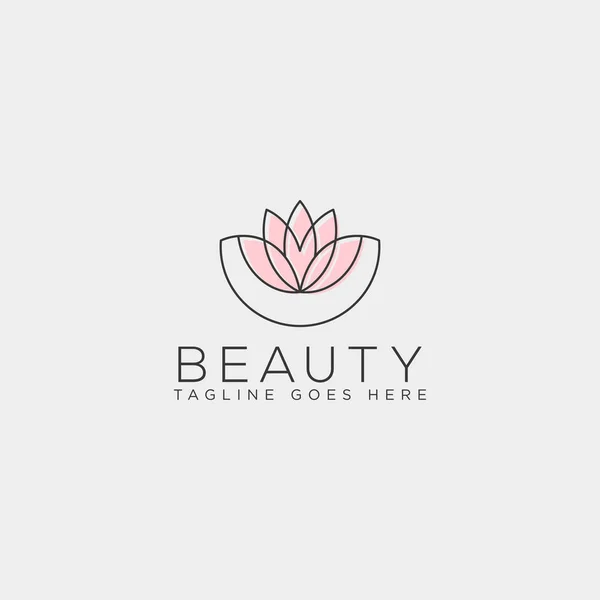 Güzellik kozmetik line Sanat logo şablonu vektör çizim simgesini öğesi — Stok Vektör