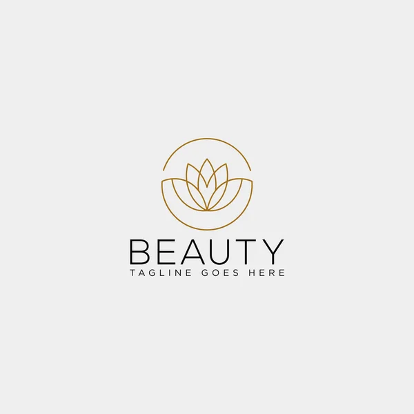 Bellezza cosmetica linea arte logo modello vettore illustrazione elemento icona — Vettoriale Stock