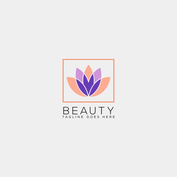 Beauty cosmetic line art logo template vector illustration icon element — Stock Vector