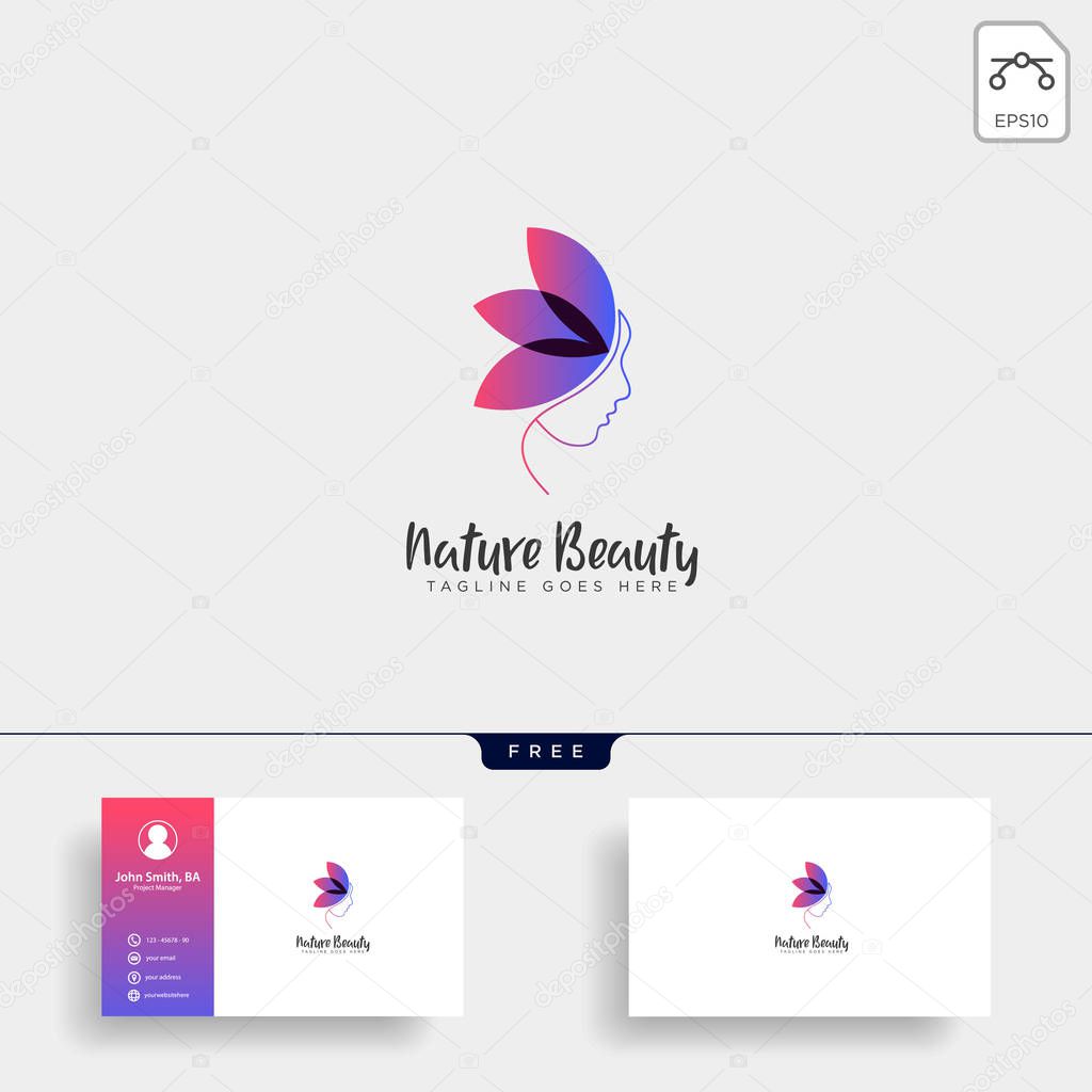 beauty cosmetic line art logo template vector illustration icon element