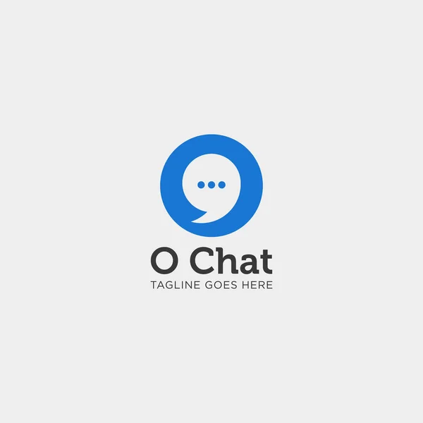 Chat, Messaggio, discorso, modello di logo di conversazione con biglietto da visita — Vettoriale Stock