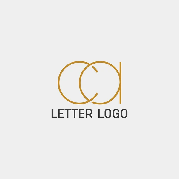 手紙 ac、名刺と ca 金創造的なロゴのテンプレート — ストックベクタ
