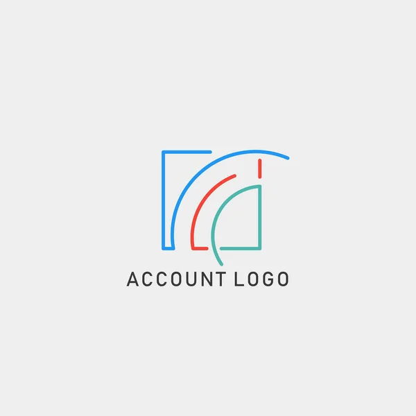 Contabilidad, financiación creativa logotipo plantilla vector aislado — Vector de stock