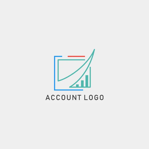 Contabilidad, financiación creativa logotipo plantilla vector aislado — Vector de stock