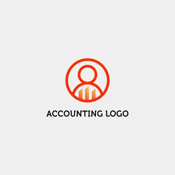 Comptabilité, finance modèle de logo créatif vecteur isolé — Image vectorielle