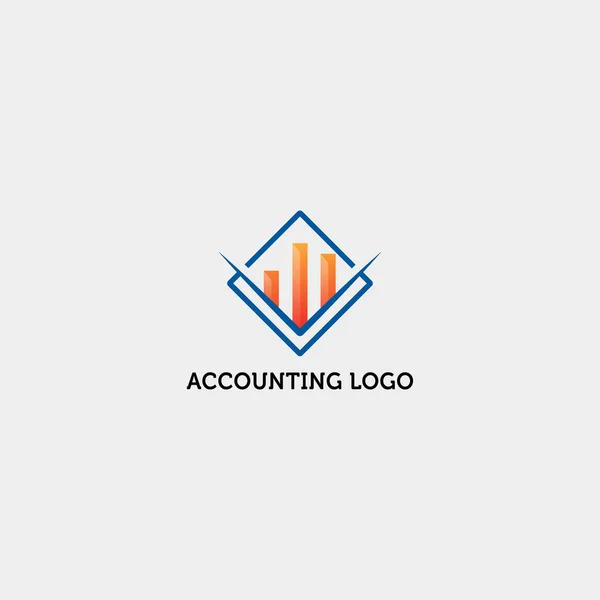 Contabilidad, financiación creativa logotipo plantilla vector aislado — Vector de stock