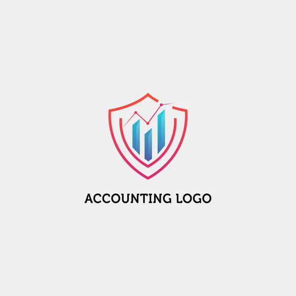 Бухгалтерський облік, фінанси креативний шаблон логотипу Вектор ізольовано — стоковий вектор