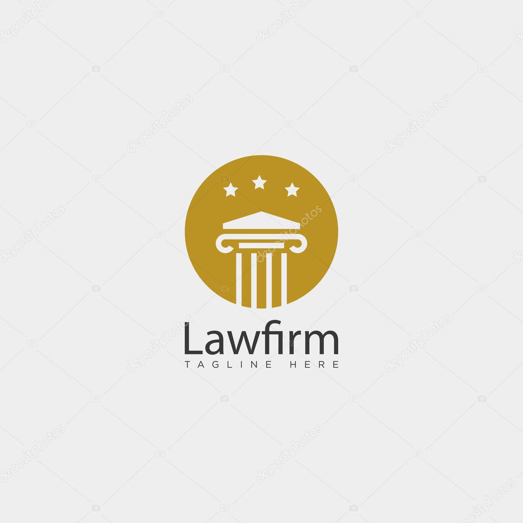 Law firm, advocate creative logo template with business card