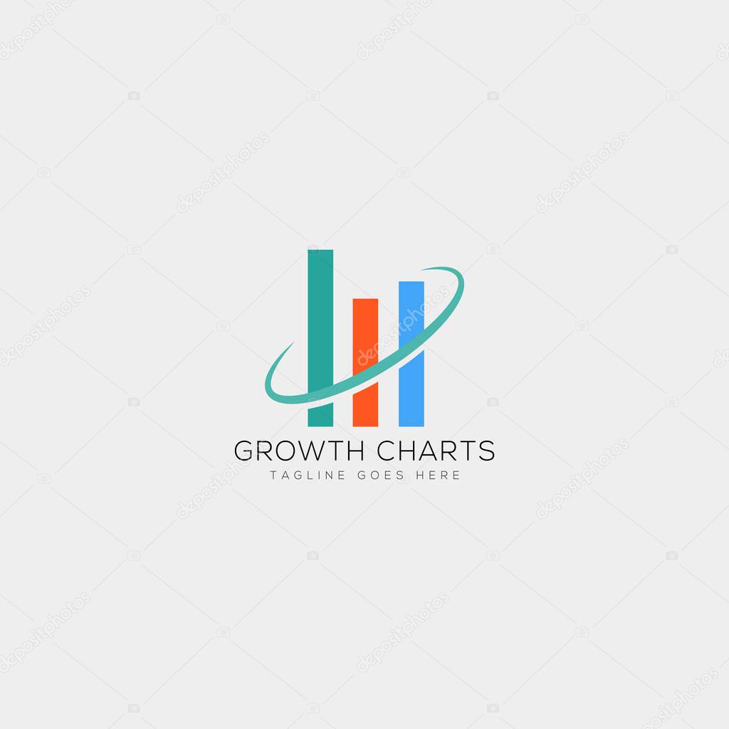 Accounting, finance creative logo template vector isolated with business card design - vector