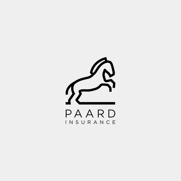 Paard financieel, verzekeringen creatieve logo sjabloon vectorillustratie — Stockvector