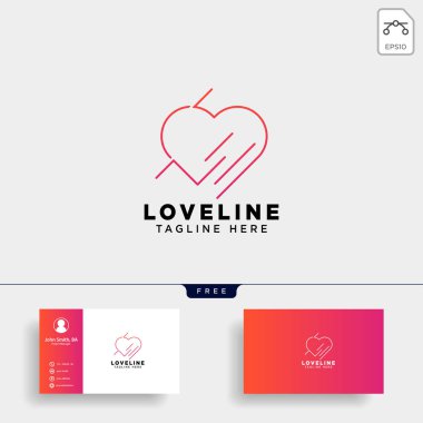 aşk doğrultusunda logo şablonu vektör çizim simgesini eleman izole dating