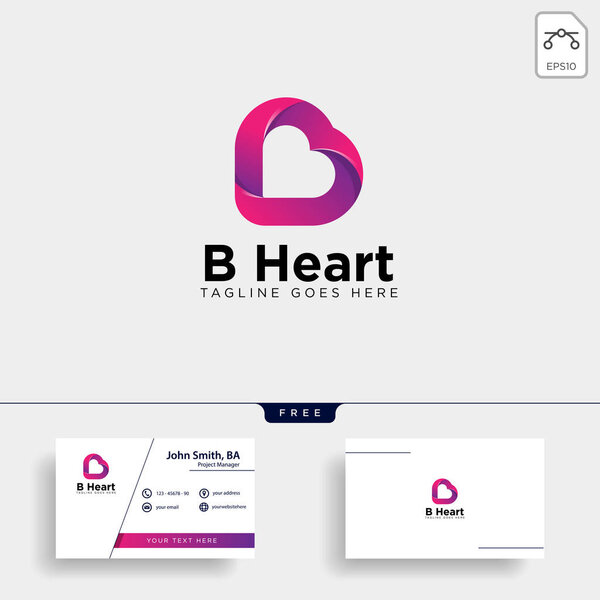 письмо B знакомства любовь шаблон логотипа векторной иллюстрации иконка элемент изолирован

