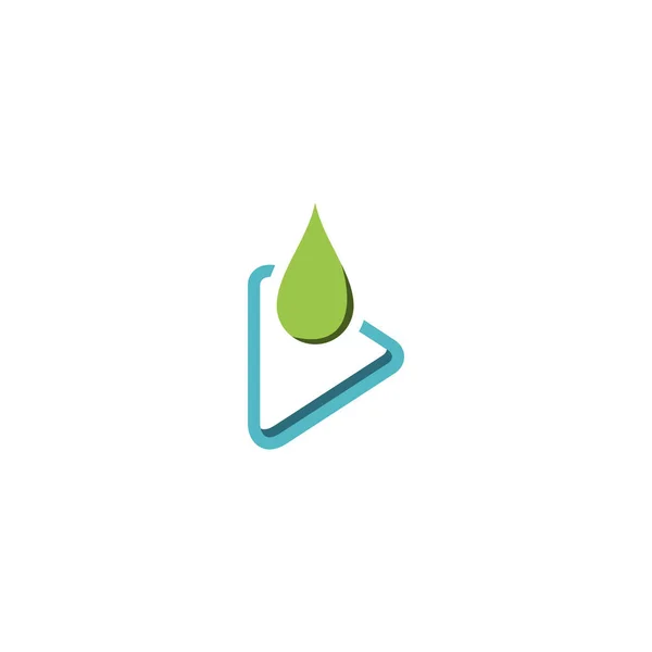 Hem vatten droppe olja logotyp mall vektor illustration ikonen elementet isolerade — Stock vektor
