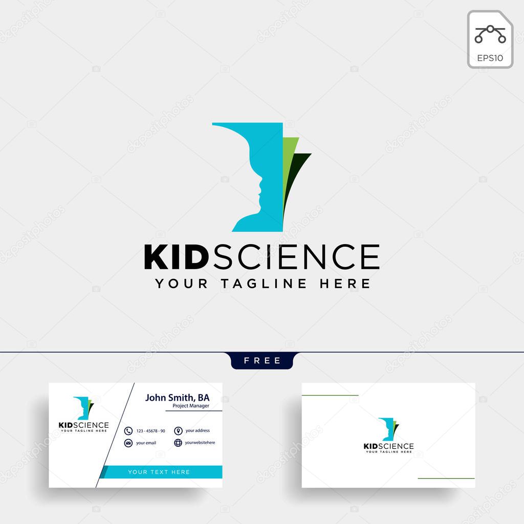 Kids learning, science creative logo template vector illustration icon element isolated - vector file