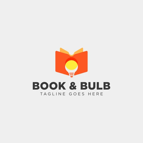 Ampul doğrultusunda logo şablonu vektör çizim simgesini eleman izole öğrenme