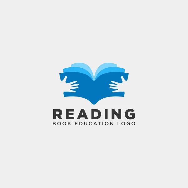 kitap dergi eğitim basit logo şablonu vektör illüstrasyon simge öğesini okuma