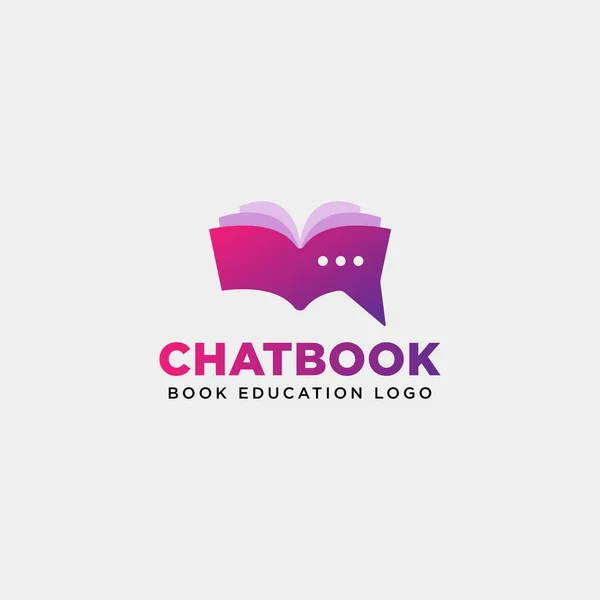 Sohbet veya mesaj kitap, not defteri, basit bir logo şablonu vektör illüstrasyon simge eleman izole