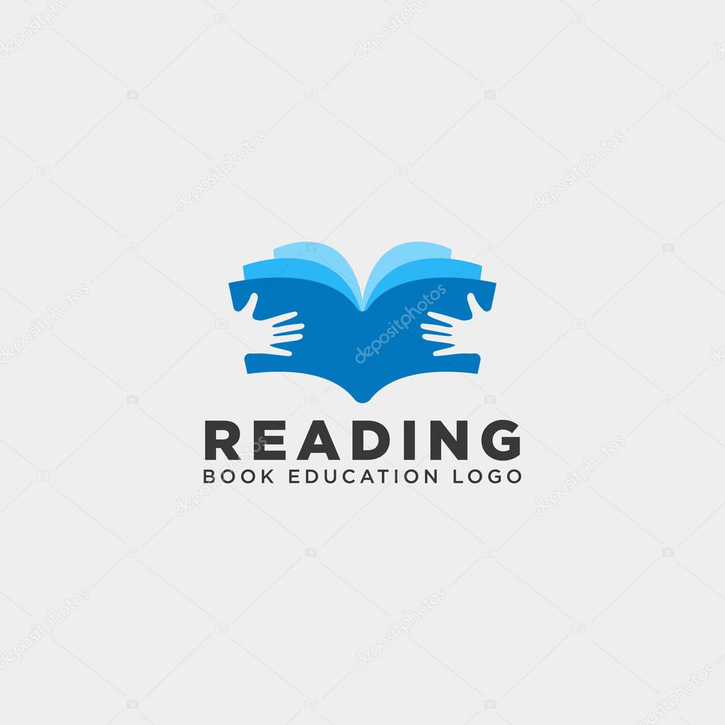 Reading book magazine education simple logo template vector illustration icon element - vector file