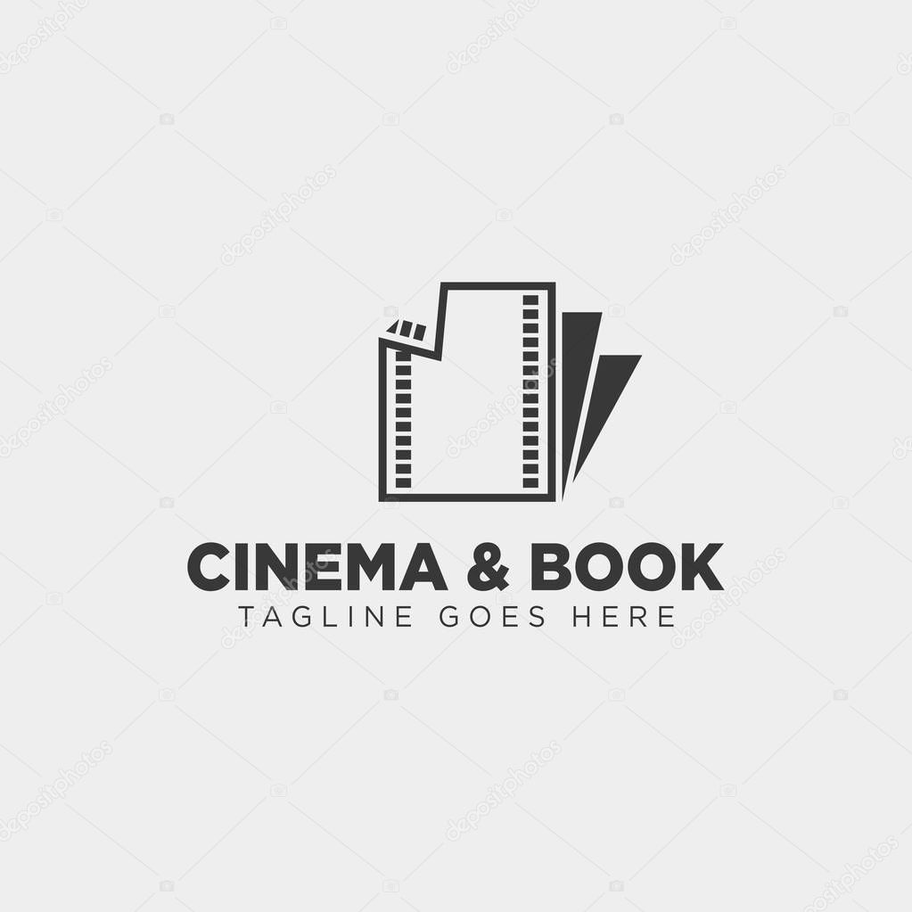Cinema book simple logo template vector illustration icon element isolated - vector file
