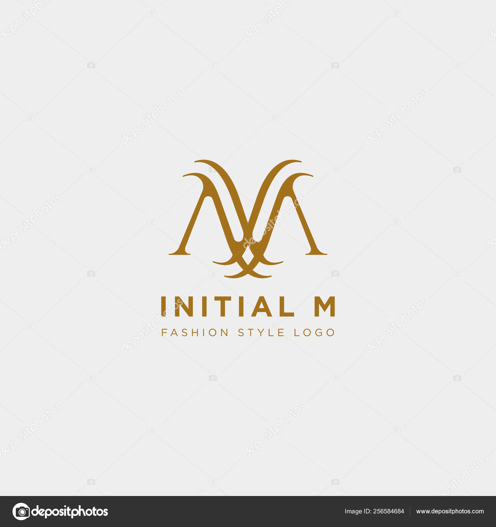 Logo Premium Vector M en color oro. Hermoso diseño Logotype para la marca  de moda de la compañía de lujo Vector de stock #256584684 de ©vectoryzen, image size:1600x1700