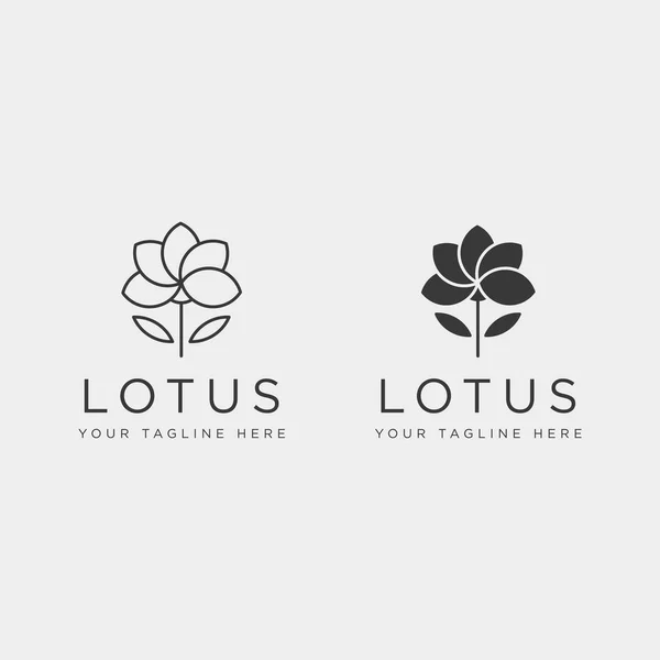 Bloem Floral line Beauty Premium eenvoudige logo template — Stockvector