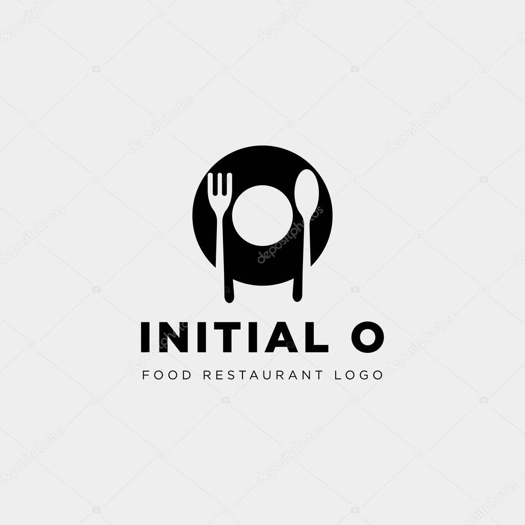 initial o food equipment simple logo template vector icon abstract