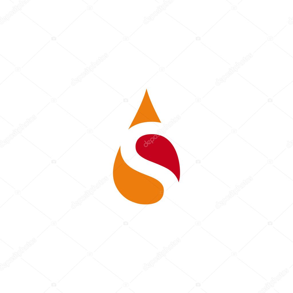 Logotype letter S water drop logo template vector illustration - vector