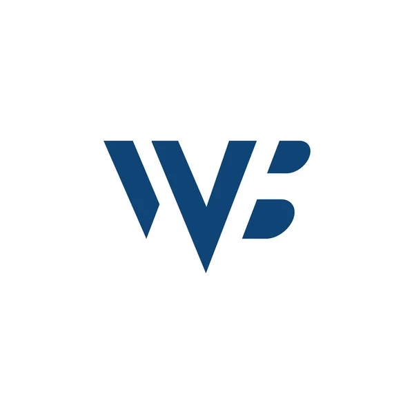 Logotipo letra wb logotipo simples modelo vetor ilustração —  Vetores de Stock