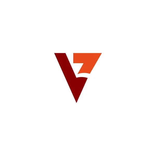 Logotype harf v basit logo şablonvektör illüstrasyon — Stok Vektör