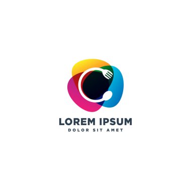 gıda chef logo tasarım vektör simgesi elemanı