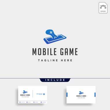 cep telefonu oyunu logo tasarım şablonu kavram denetleyicisi