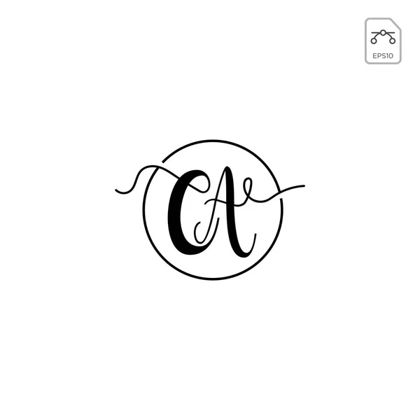 Initial AC, ca, A, C Logotypmall — Stock vektor